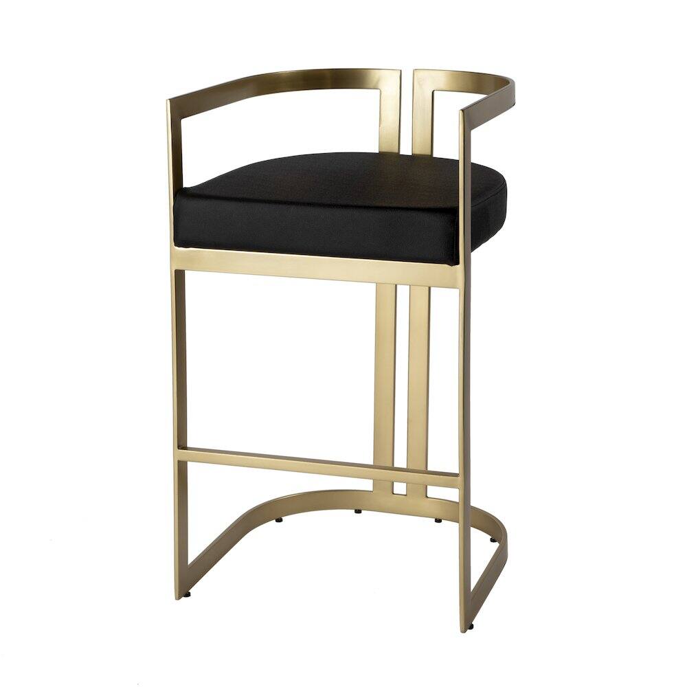 Back. Butler Specialty - Clarence Faux Leather 28" Barstool - Black.