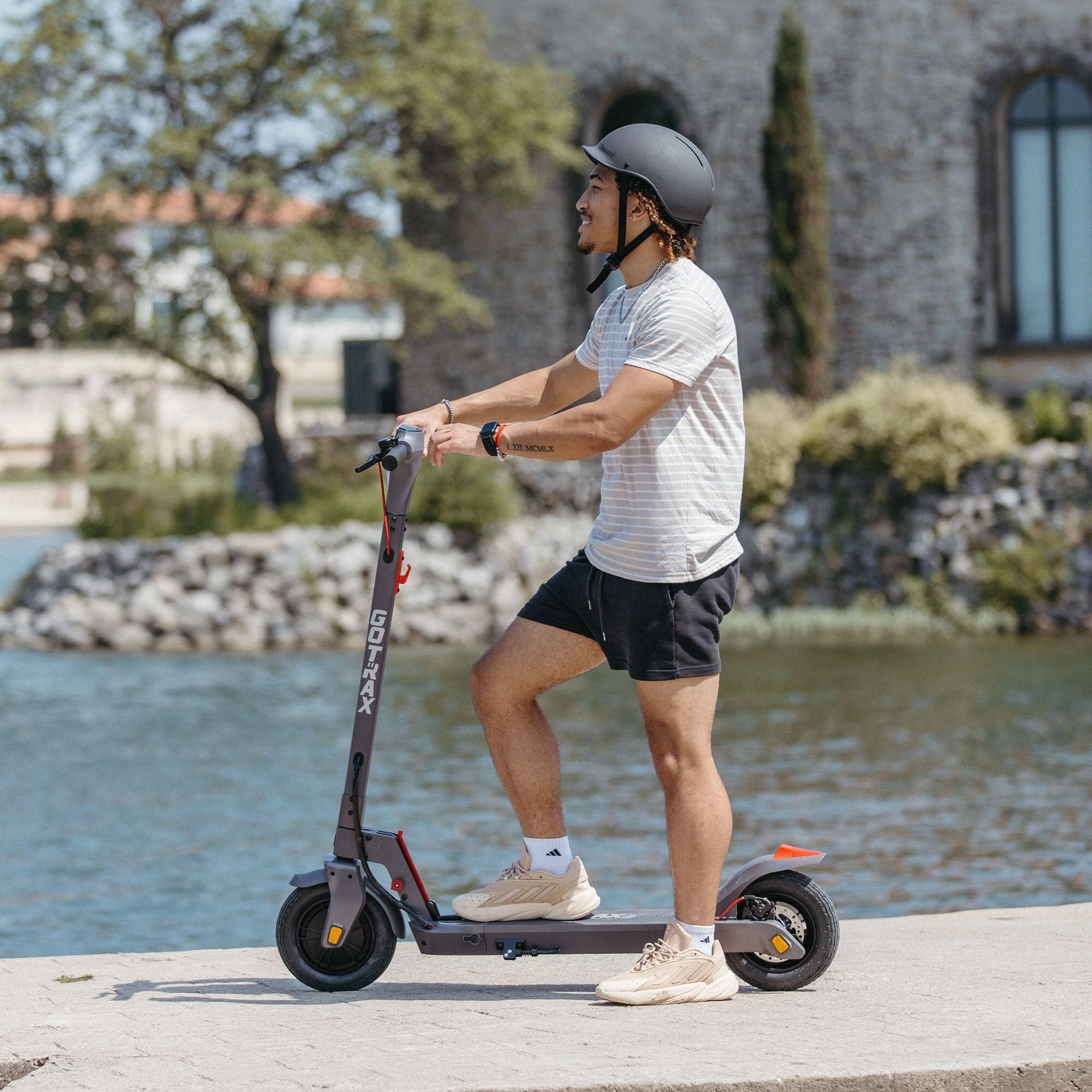 Left. GoTrax - XR PRO Commuting Electric Scooter w/18mi Max Operating Range & 18mph Max Speed - Black.