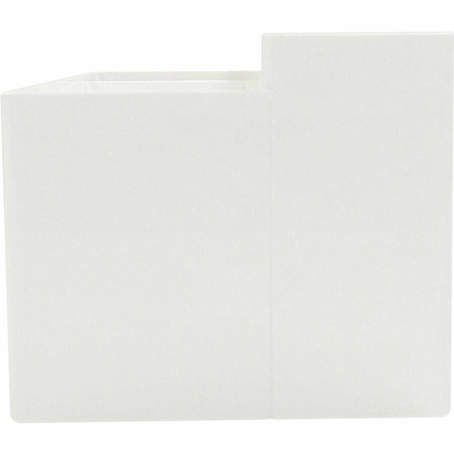 Left. Business Source - Business Source Multi Grid Desktop Organizer 7 Compartment 1 Drawer 3.90 x 8.90 x 4.80 Desktop Storage Drawer White - White.