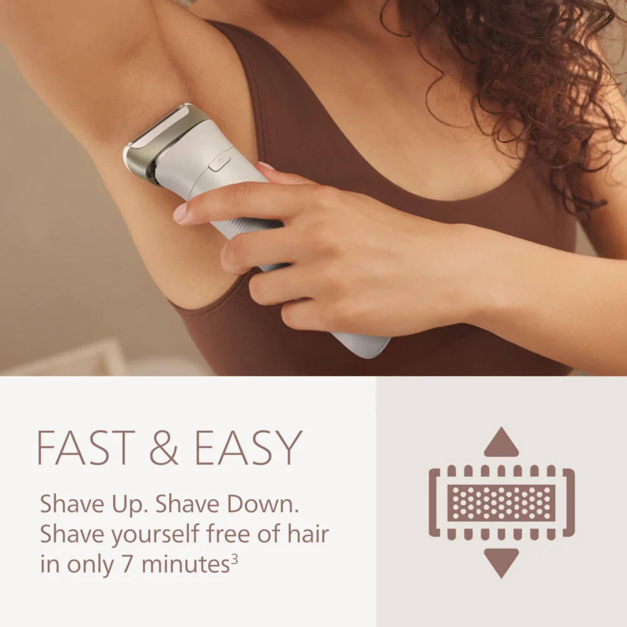 FAST & EASY

Shave Up. Shave Down. Shave yourself free of hair in only 7 minutes³