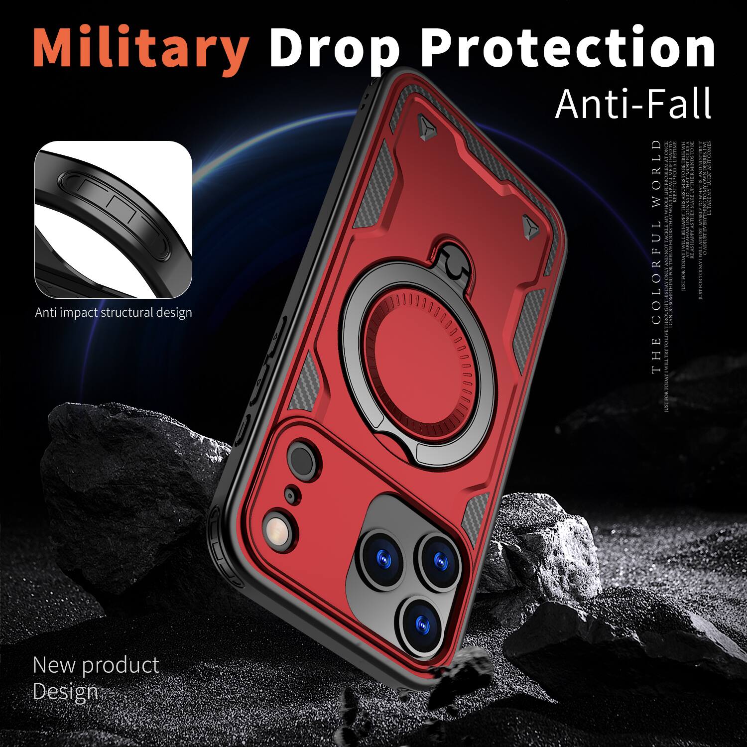 Dteck Rugged Ring Stand Case for Apple iPhone 18 Pro Max,Shockproof ...
