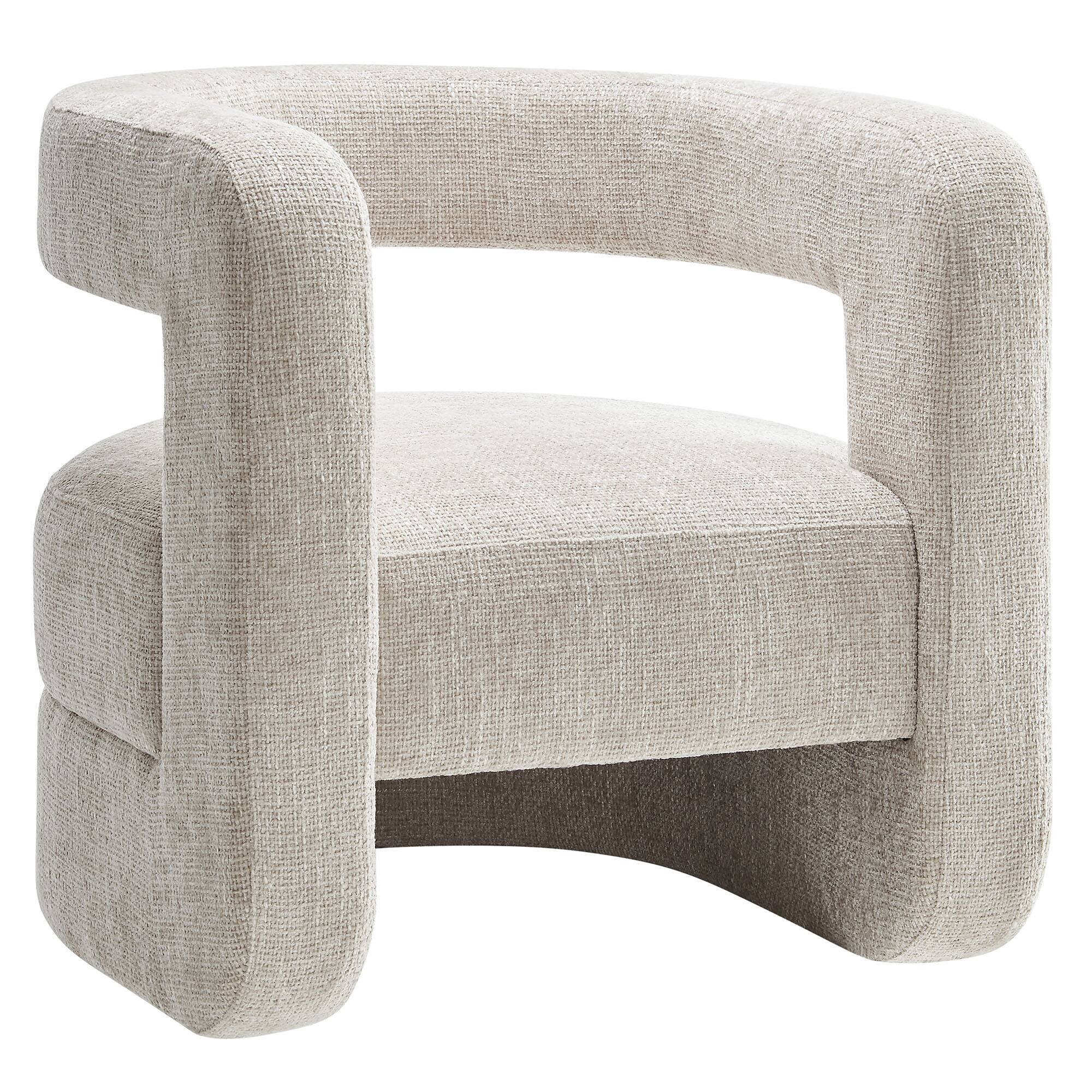 Angle. Modway - Jaylin Upholstered Chenille Accent Chair by Modway - Dove Gray.
