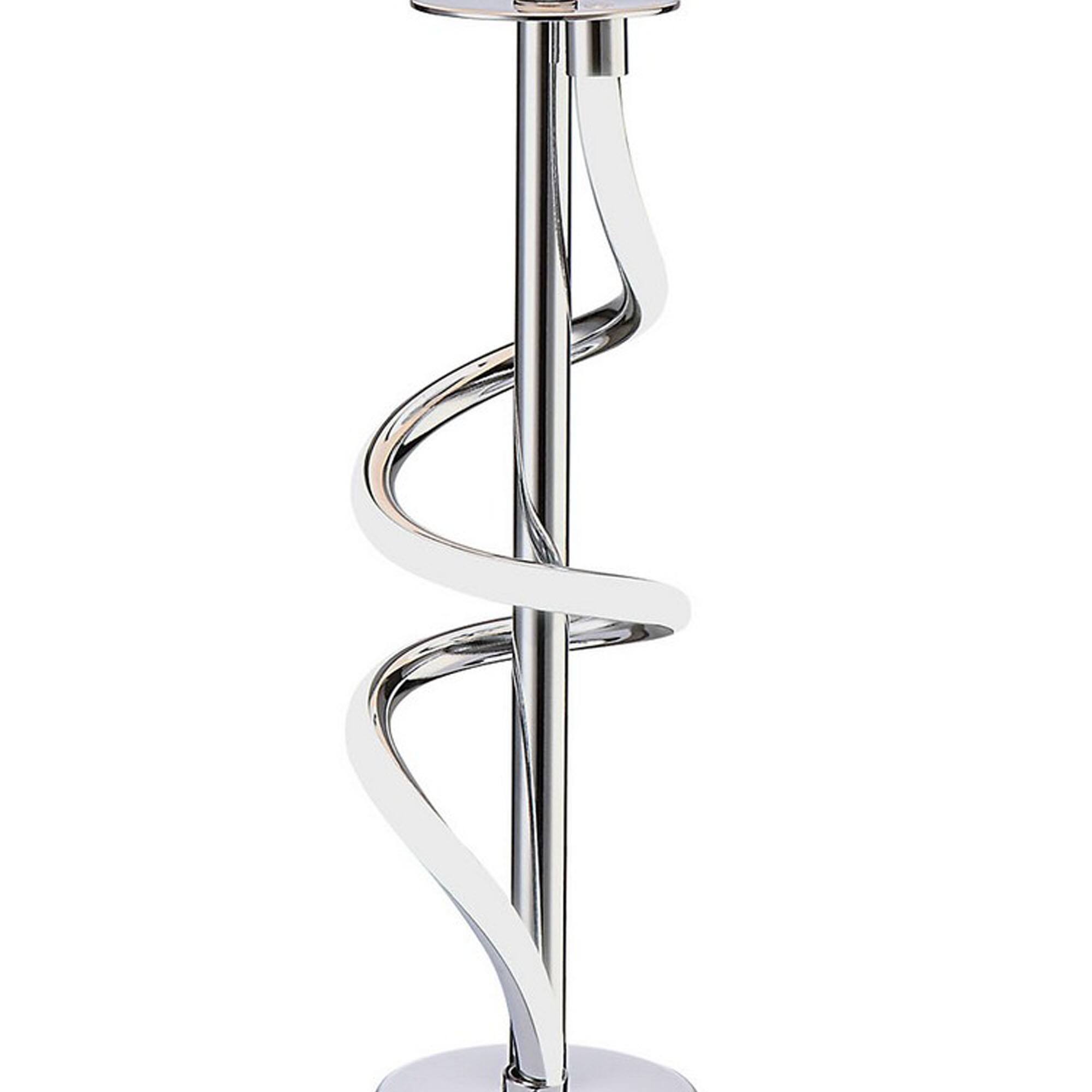 Left. Manhattan Lane - Jame 29 Inch Table Lamp, Drum Fabric Shade, Accent Round Chrome Base - Chrome, Silver, White.