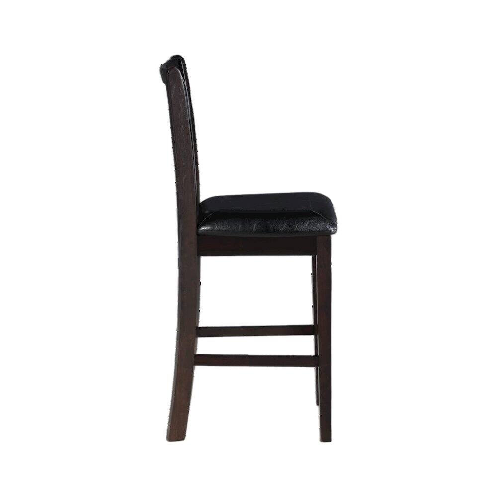 Left. FurniFact - 3-Piece Wood Storage Counter Set Ebony Brown - Brown.