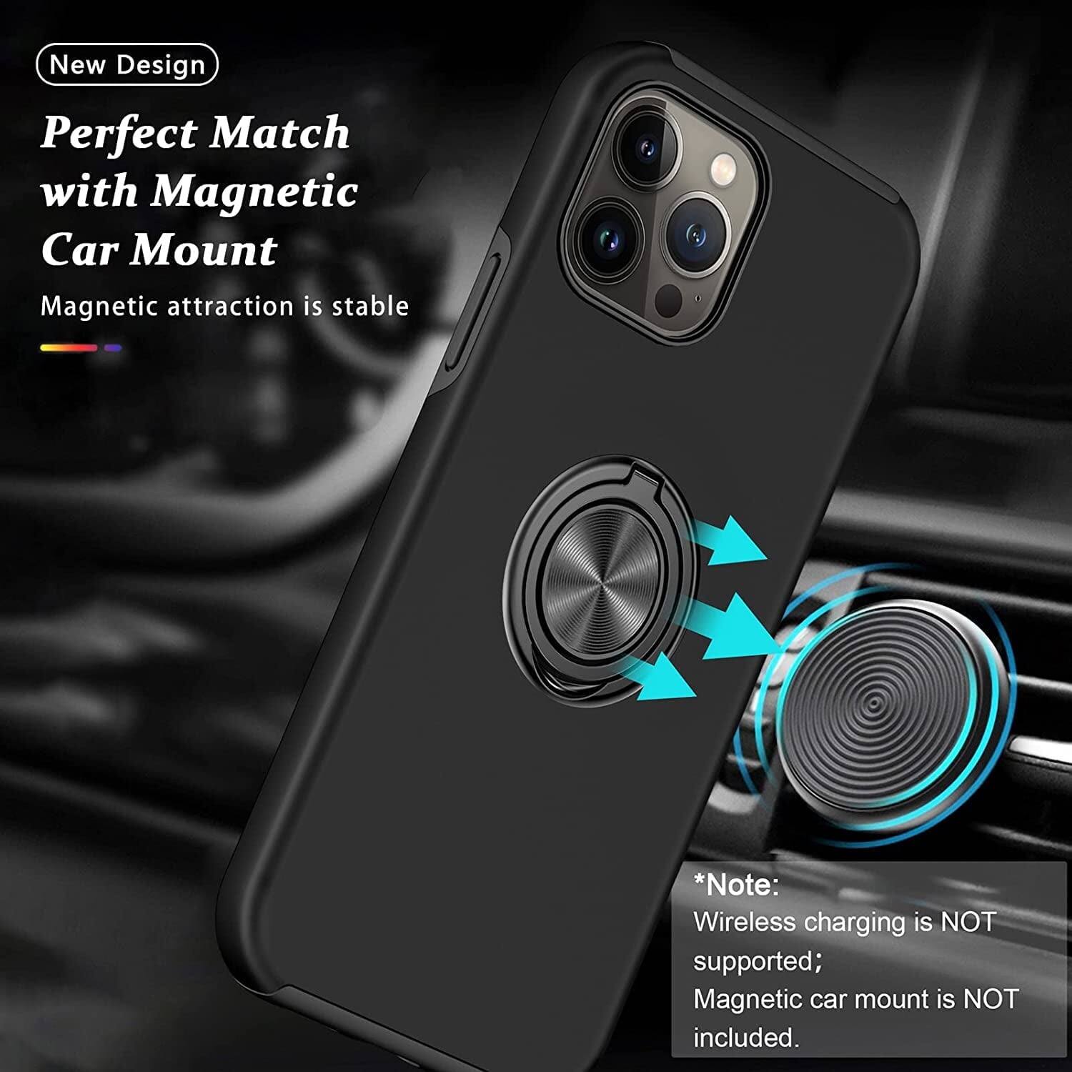 New Design
Perfect Match with Magnetic Car Mount
Magnetic attraction is stable
*Note: Wireless charging is NOT supported; Magnetic car mount is NOT included.