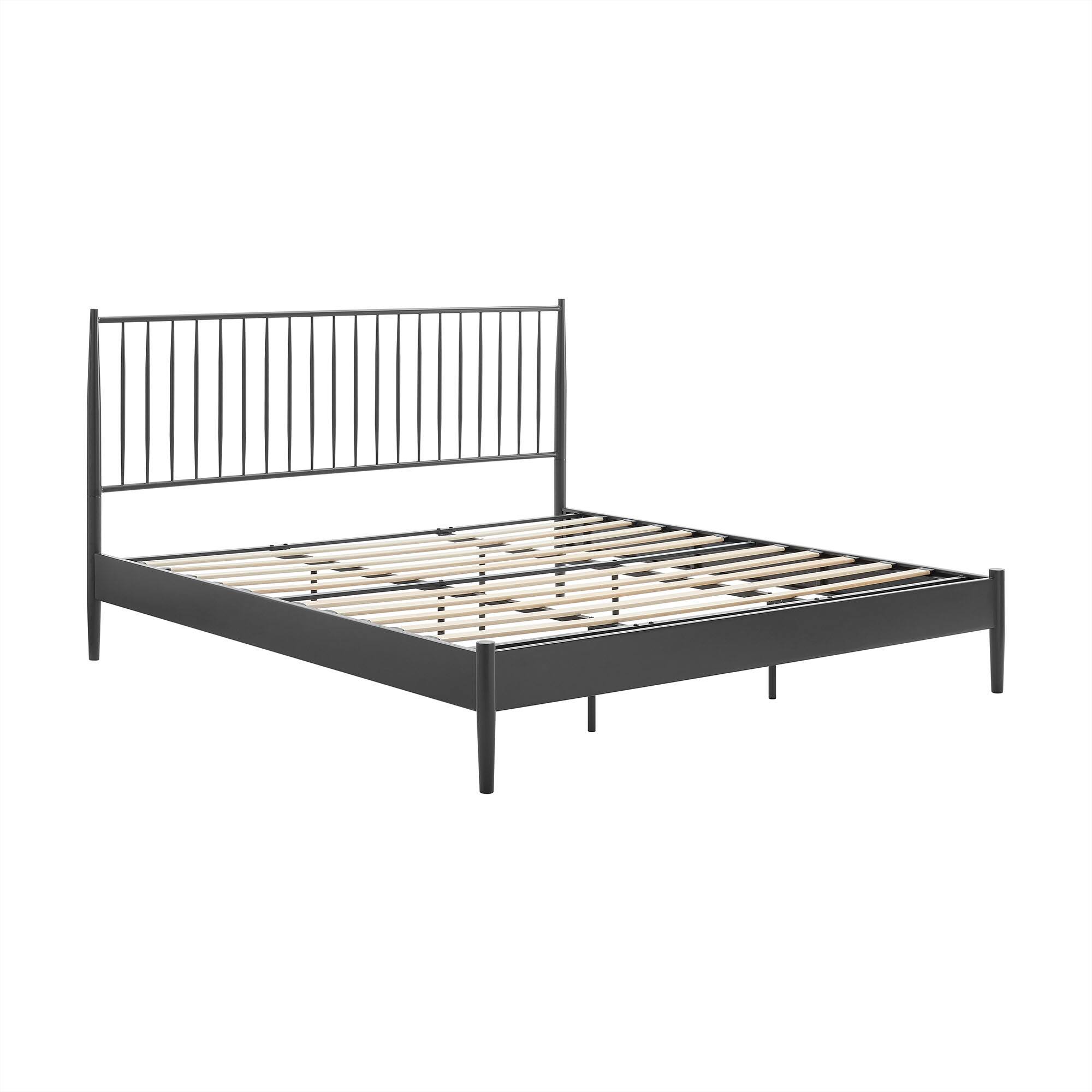 Alt View 1. Modway - Freja Fabric Queen Platform Bed - Brown.