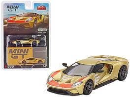 Mini GT - Ford GT #5 "Holman Moody Heritage Edition" with Red Accents Limited Edition to 1800 pieces Worldwide 1/64 - Gold Metallic
