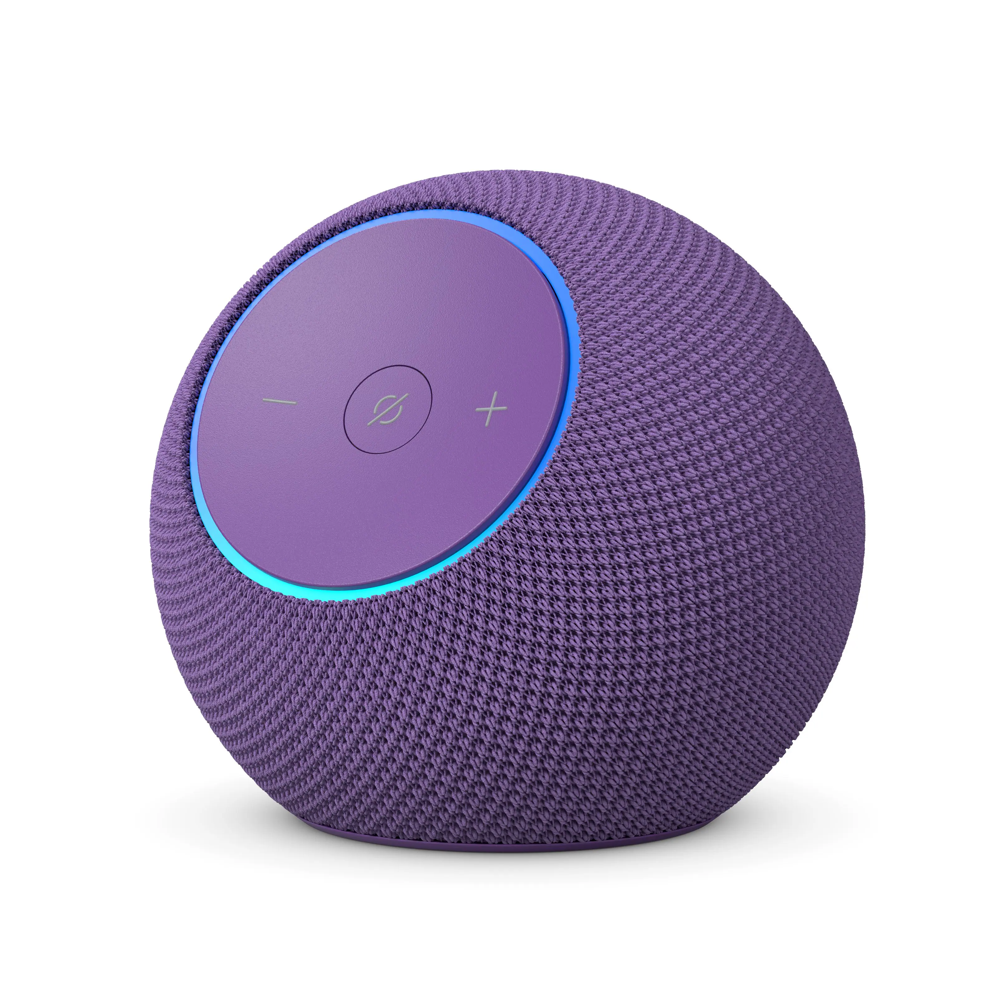 Front. Amazon - Amazon Echo Dot Max (newest model), Alexa speaker w/ room-filling sound and built-in smart home hub, designed for Alexa+ - Amethyst.