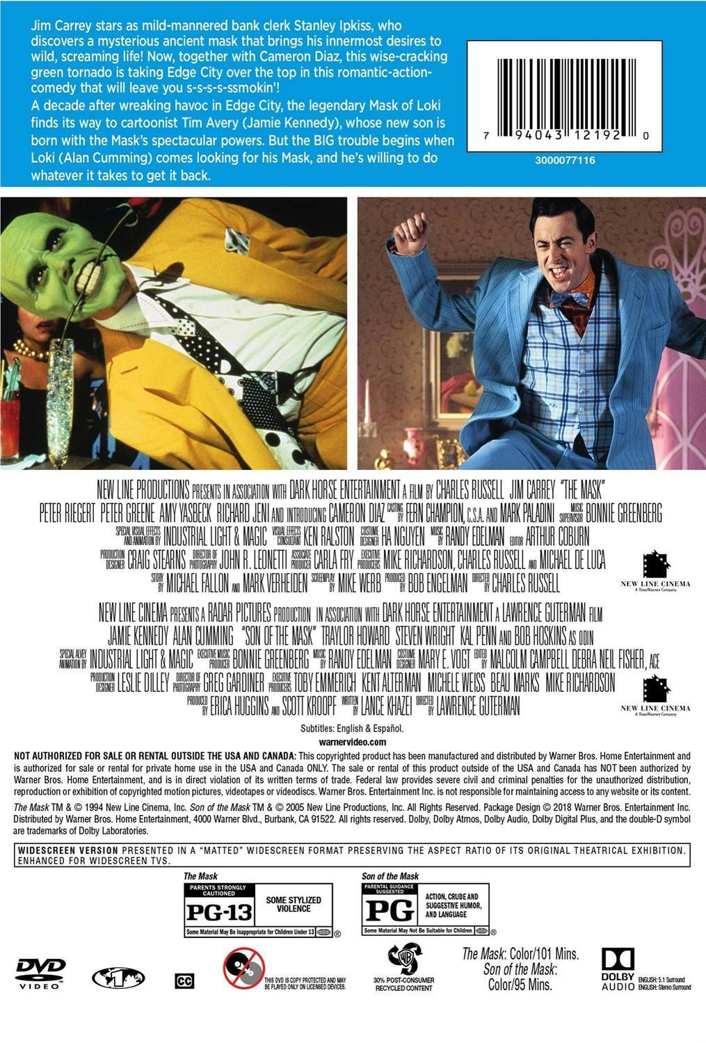 Back. The Mask/Son of the Mask (DVD Double Feature) [DVD].