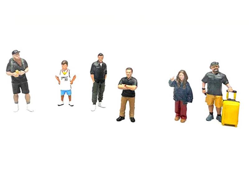 Alt View 3. American Diorama - "Influencers" 6 piece Diecast Figure Set Limited Edition for 1/64 Scale Models by American Diorama.