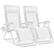 Front. Best Choice Products - Best Choice Products Set of 2 Zero Gravity Lounge Chair Recliners for Patio, Pool w/ Cup Holder Tray - Snow - Snow.