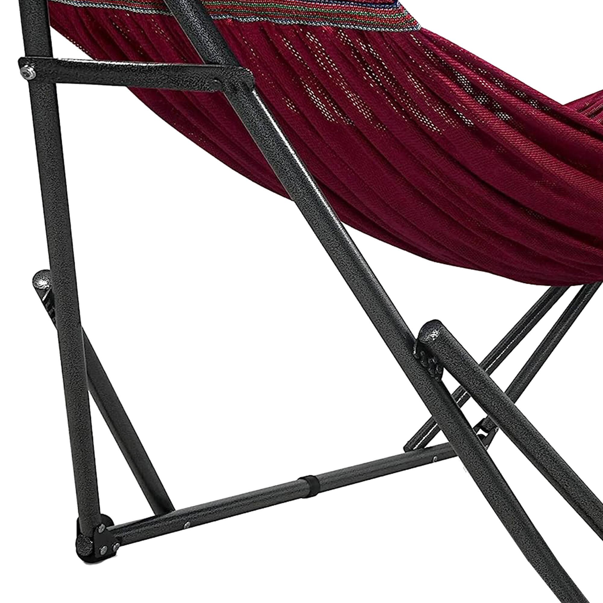 Alt View 3. Tranquillo - Tranquillo Universal 116" Double Hammock with Adjustable Stand and Bag, Red - 04. Uni Red.