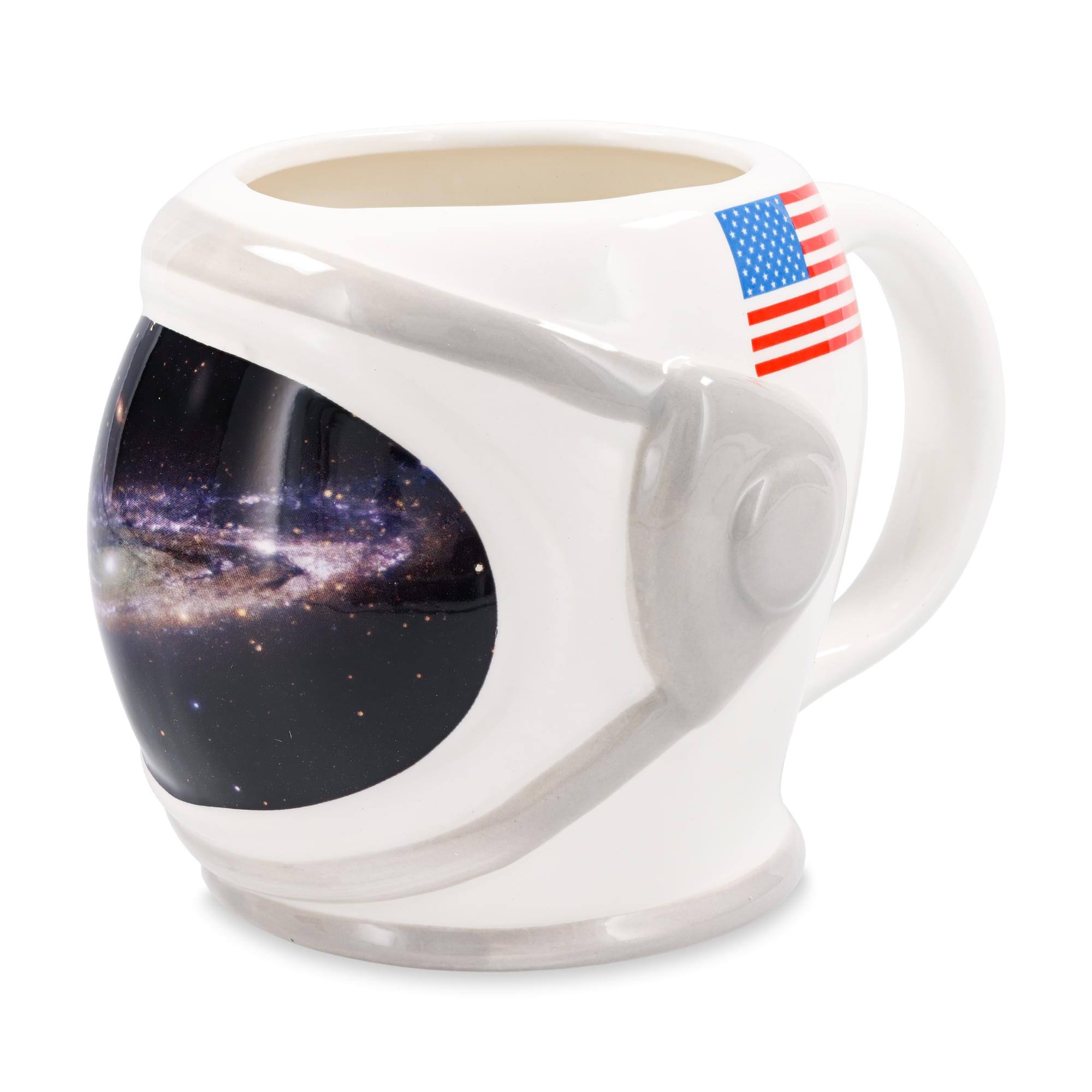 Front. Silver Buffalo - NASA Space Helmet 3D Sculpted Ceramic Mug | Holds 20 Ounces - Multi-Colored.