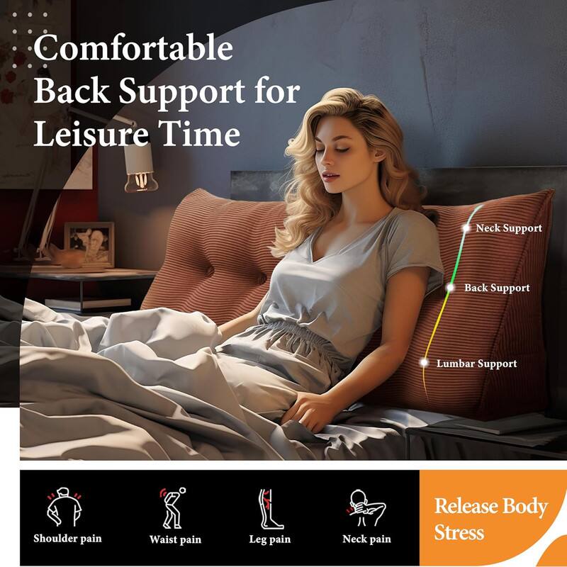 Comfortable Back Support for Leisure Time

- Neck Support
- Back Support
- Lumbar Support

Release Body Stress

- Shoulder pain
- Waist pain
- Leg pain
- Neck pain