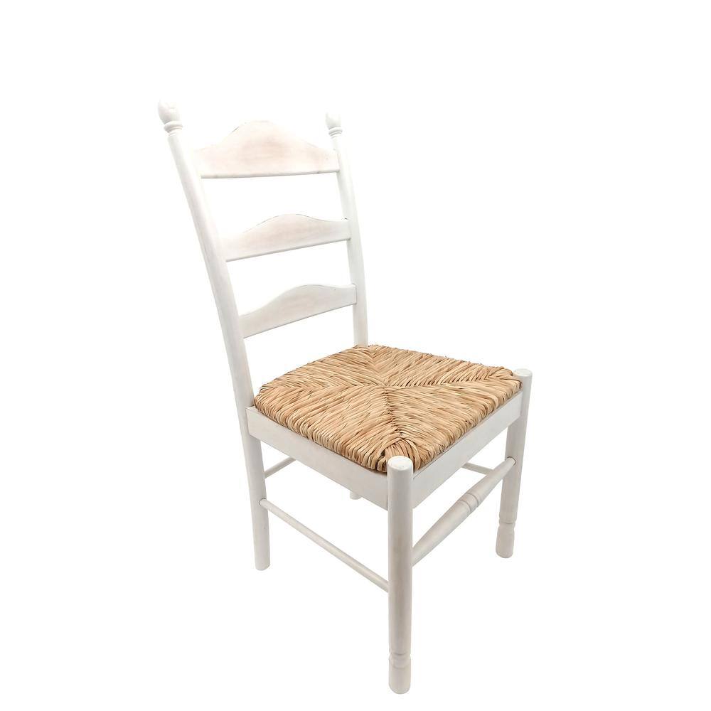 Front. Carolina Chair & Table - Vera Dining Chair - Whitewash - White.