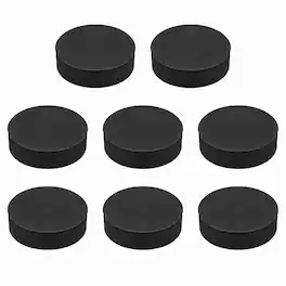 Unique Bargains - Single Sided Speaker Isolation Pads 70x20mm Round EVA Acoustic Foam Anti-Vibration Feet for Speaker Subwoofer, 8pcs - Black