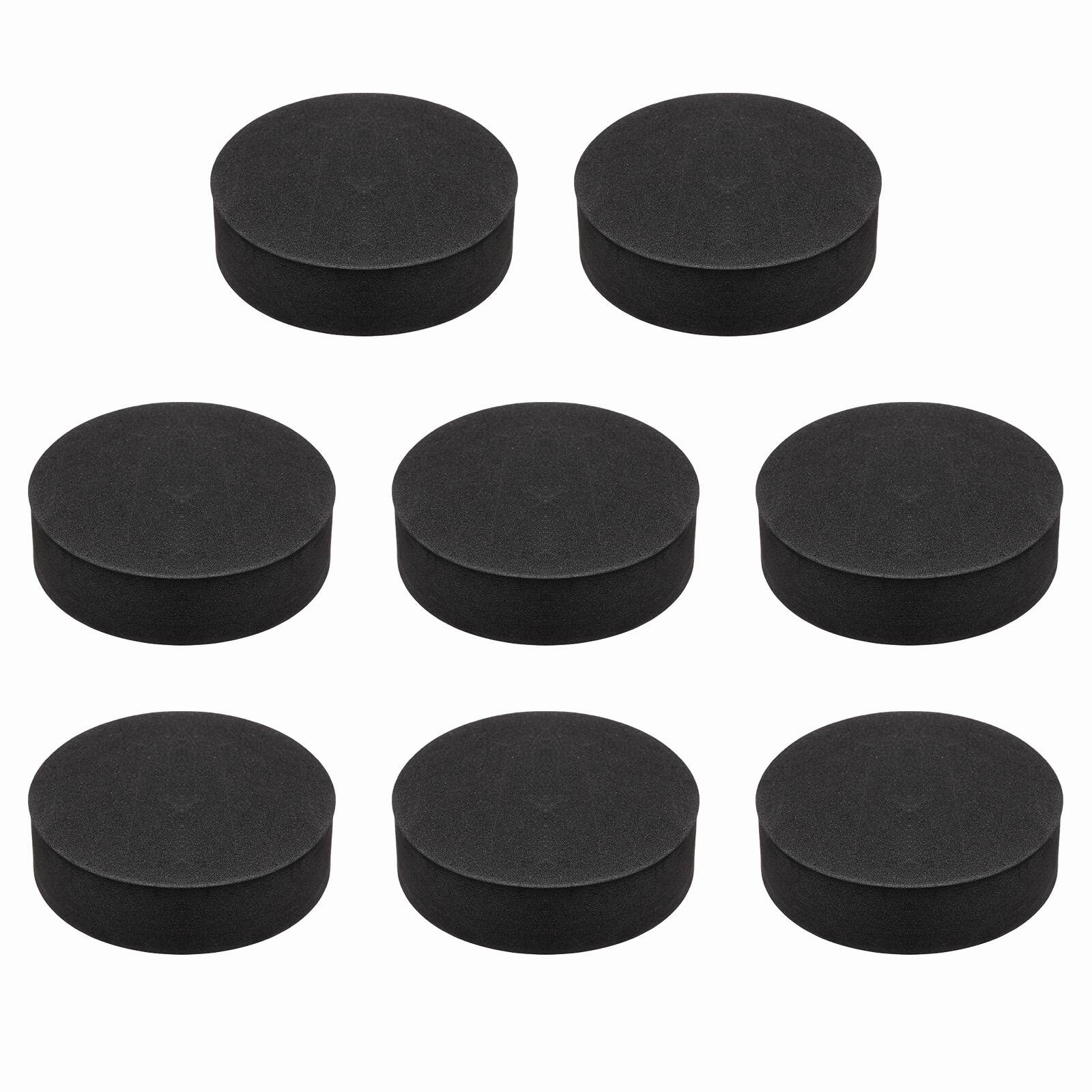 Front. Unique Bargains - Single Sided Speaker Isolation Pads 70x20mm Round EVA Acoustic Foam Anti-Vibration Feet for Speaker Subwoofer, 8pcs - Black.