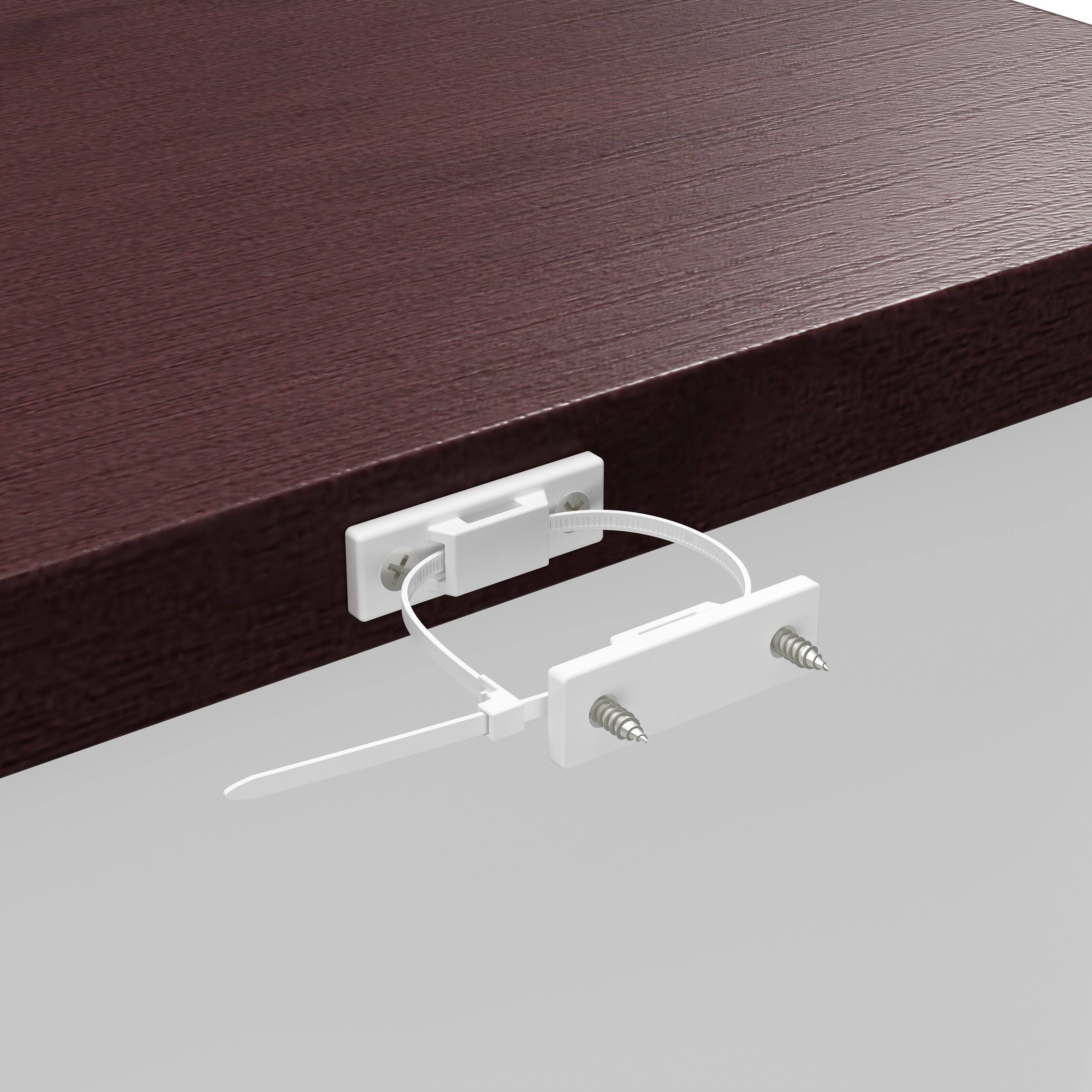 Alt View 2. Famapy - 12-Drawer Wide Dresser for Bedroom, European-Style Chest of Drawers with Quiet-Glide Slides - White & Cherry Brown.