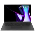 Front. LG - LG gram Pro 17" Laptop - Intel Evo Platform Intel Core Ultra 7 - 32GB RAM - 2TB SSD - Obsidian Black.