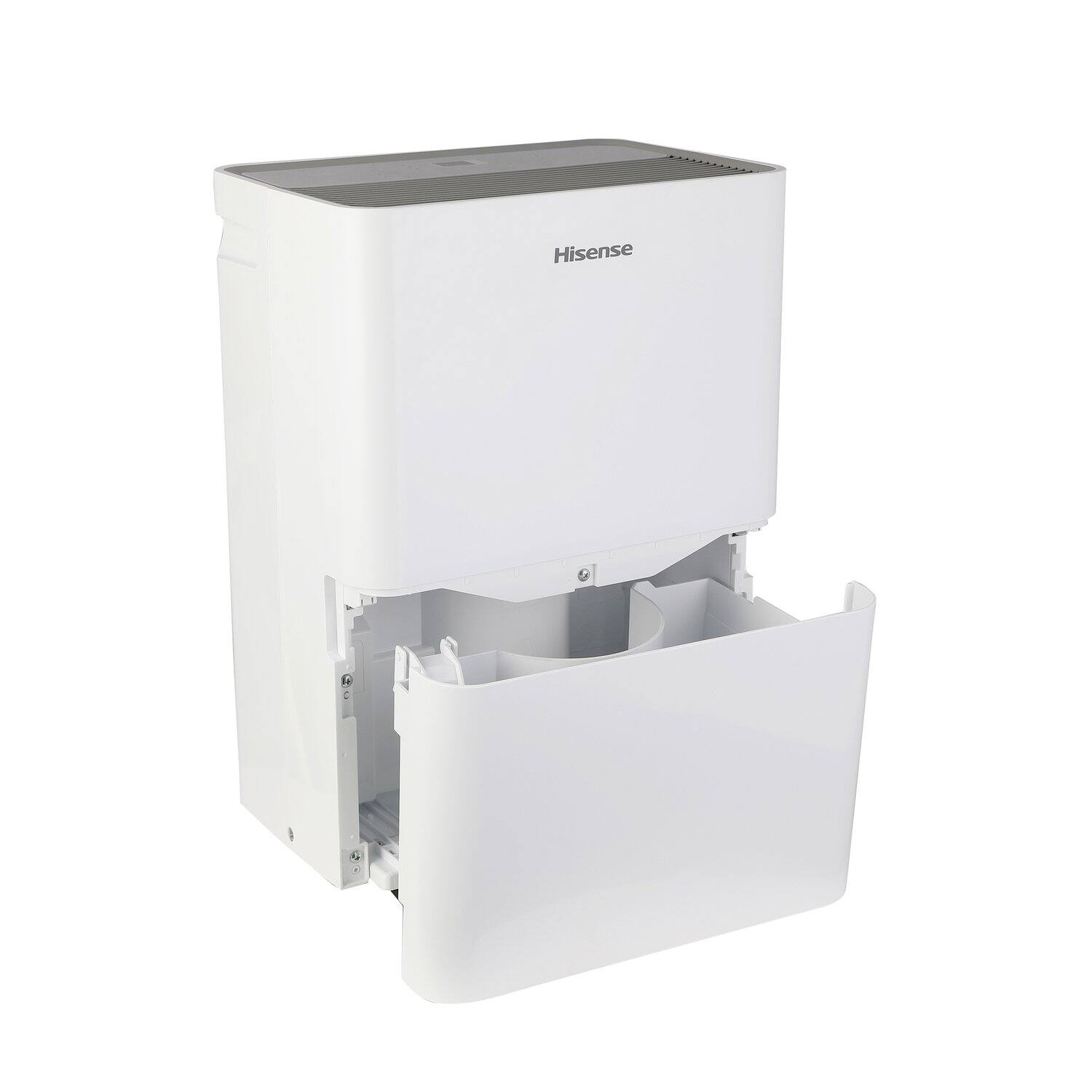 Alt View 8. Hisense - Hisense 35 Pint 3000 Sq. Ft. 8 quarts Bucket Capacity Compact Dehumidifier with Slide-Out Bucket - White.