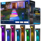 Govee 8 Pack 2000 Lumen LED Lights Reliable Light in All Weather 190kmligh OOCK White Light M? App Control: 12:24 - 4 * H. OBC 1 Cemactad - se IDA F Sana - - Saos - - Chasa - - - - - h aTs - Sunserto Govee Outdoor Pathway Lights 2 Lite G Outdoor matter works alexa with works with Google Home Cama - - - Lams - - - sg 1 - 1a - y corr B