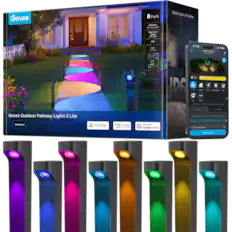 Govee 8 Pack 2000 Lumen LED Lights Reliable Light in All Weather 190kmligh OOCK White Light M? App Control: 12:24 - 4 * H. OBC 1 Cemactad - se IDA F Sana - - Saos - - Chasa - - - - - h aTs - Sunserto Govee Outdoor Pathway Lights 2 Lite G Outdoor matter works alexa with works with Google Home Cama - - - Lams - - - sg 1 - 1a - y corr B