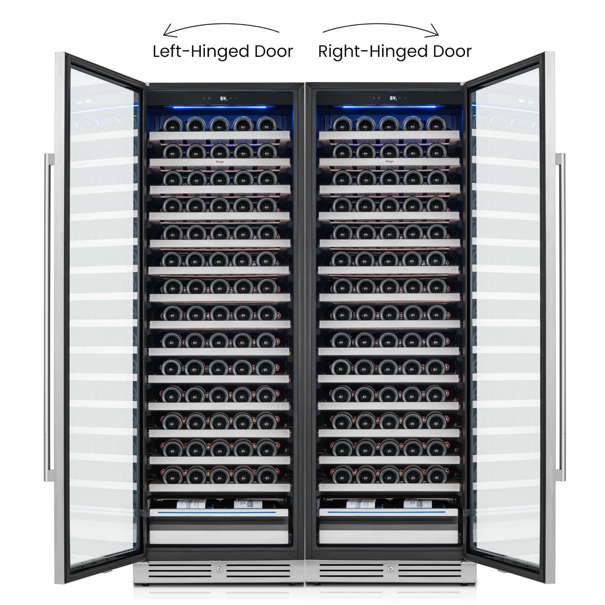 Left-Hinged Door  
Right-Hinged Door