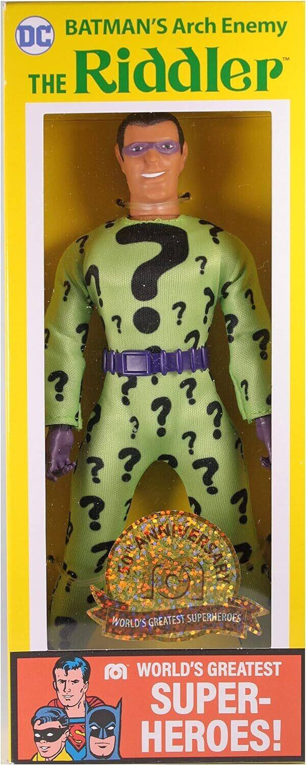 PopMarket - Mego - World’s Greatest Super Heroes - Riddler 50th Anniversary 8" Action Figure - Collectibles - Multicolor