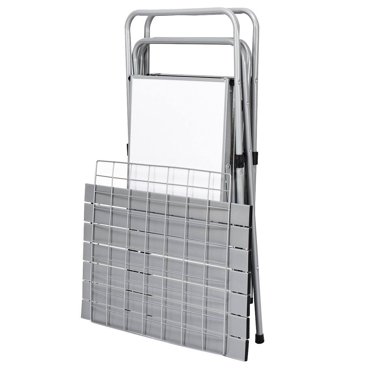 Alt View 4. Gymax - Gymax Portable Grilling Stand Folding BBQ Table Camping Table with Carrying Bag - Light gray.