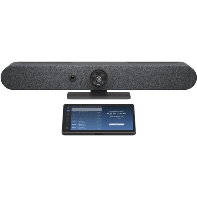 Logitech - Rally Bar Mini + Tap with Cat5e - Video Conferencing Kit - Small Room Size Supported - Graphite