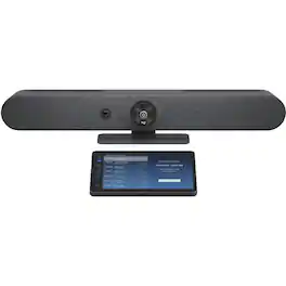 Logitech - Rally Bar Mini + Tap with Cat5e - Video Conferencing Kit - Small Room Size Supported - Graphite