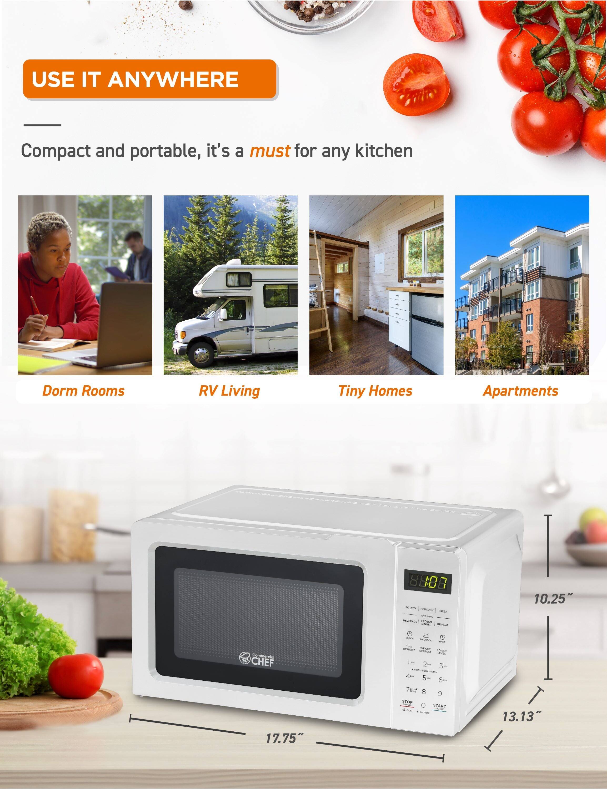 USE IT ANYWHERE
Compact and portable, it's a must for any kitchen
Dorm Rooms
RV Living
Tiny Homes
Apartments
84:09
10.25"
17.75"
13.13"