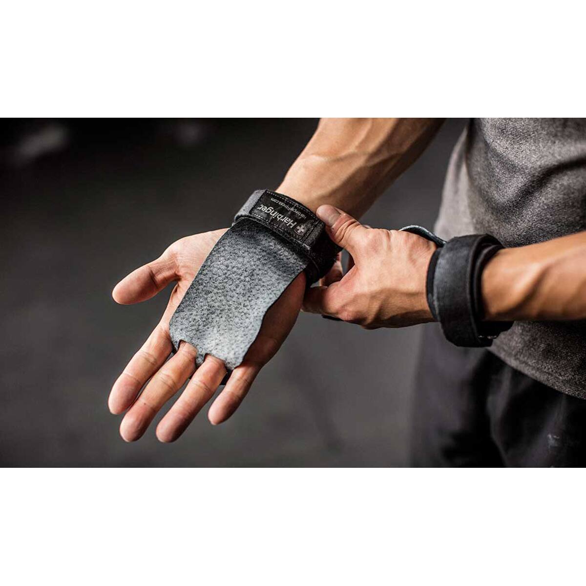 Alt View 4. Harbinger - Harbinger Protective Strength Training Lift Assist Palm Grips - Large - Black - Black.