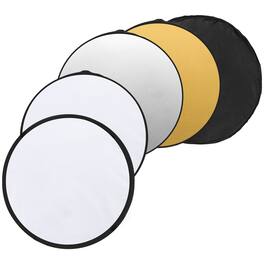 Unique Bargains - 2pcs 24"/60cm 5-in-1 Collapsible Light Reflector with Bag for Studio/Outdoor