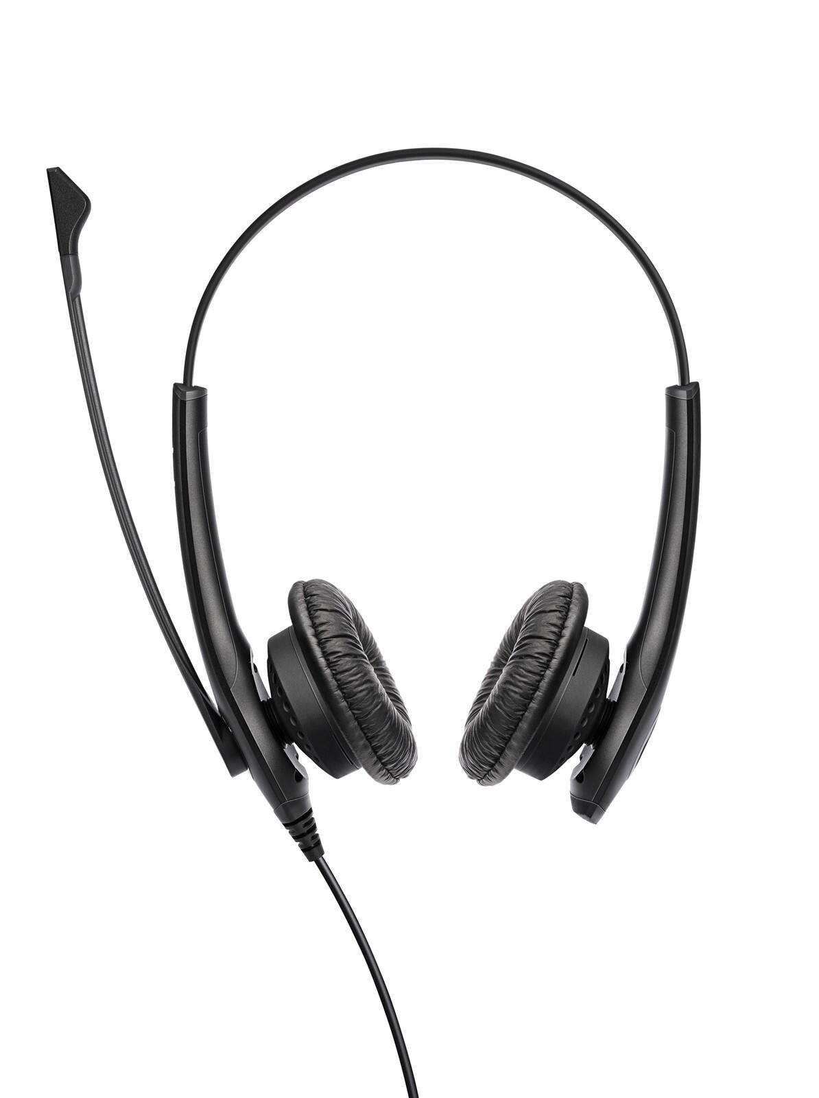 Left. Jabra - Jabra Biz 1100 EDU Headset - Stereo - USB, Mini-phone (3.5mm) - Wired - 80 Hz to 20 kHz - On-ear, Over-the-head - Red.