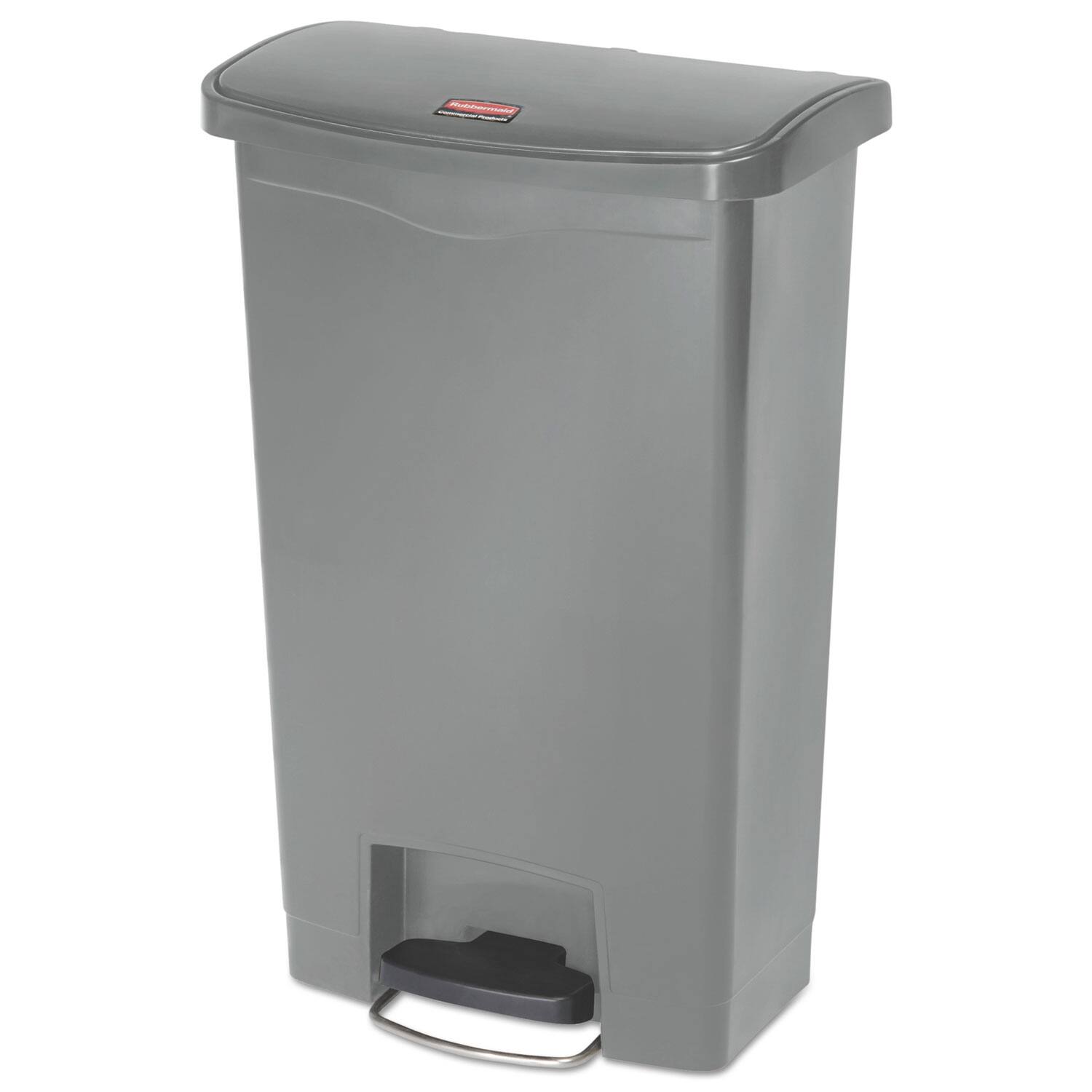 RubberMaid - Slim Jim Streamline Resin Step-On Container, Front Step Style, 13 gal, Polyethylene, Gray price history on PriceWatchPro