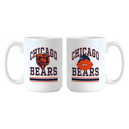 Logo Brands - Chicago Bears 15oz. Current & Throwback Mug Set - Multicolor