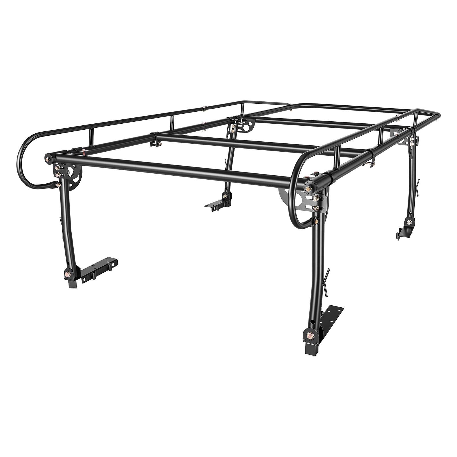 Front. VEVOR - Truck Ladder Rack 800LBS Capacity Universal Over-Cab Trucks Bed Rack, 43.3"-63" Width Adjustable for Kayak Surfboard - Black.
