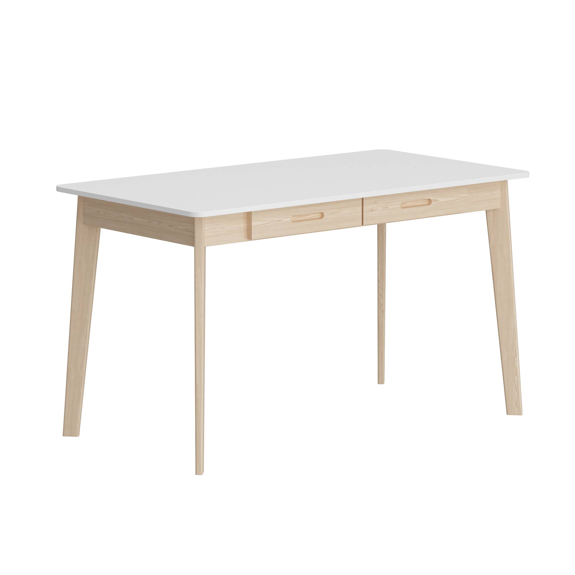 FUFU & GAGA - FUFU&GAGA 47.2" Dual - Drawer Office Desk - Versatile Workstation for Study & Gaming - Wooden & White