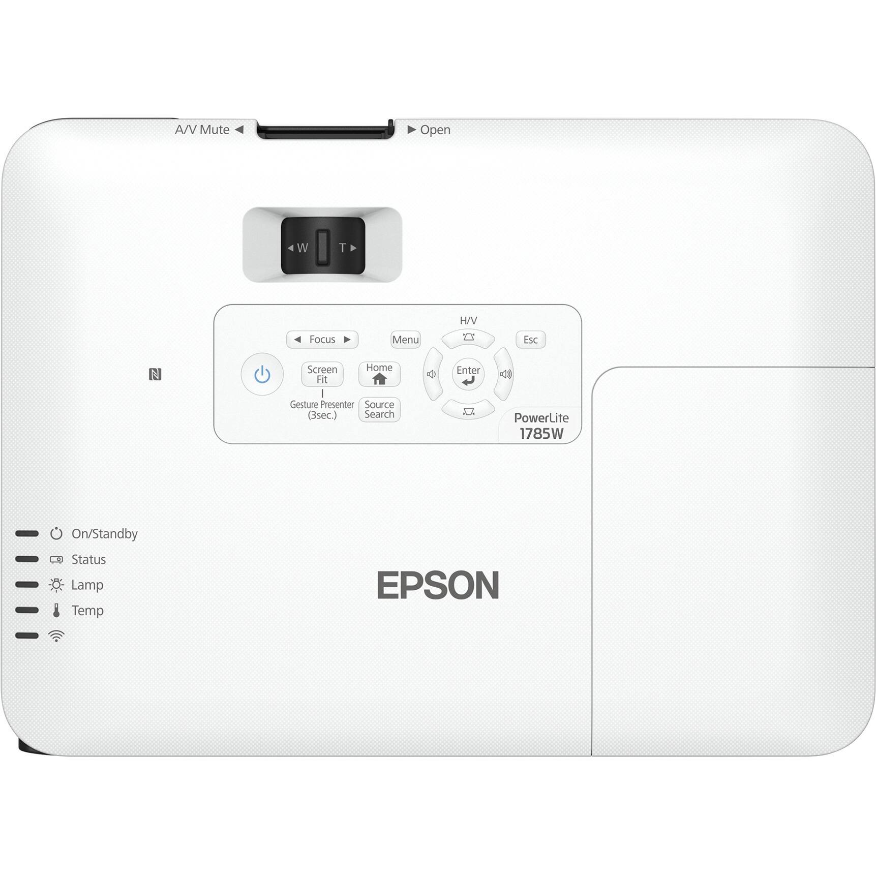Epson PowerLite 1785W LCD Projector 16:10 1280 x 800 Rear, Ceiling