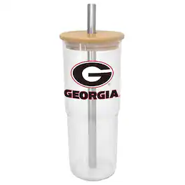 Logo Brands - Georgia Bulldogs 24oz. Glass Tumbler - Multicolor