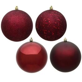 Vickerman - 2.4" Ball 4 Finish Assorted 60 Box - Burgundy