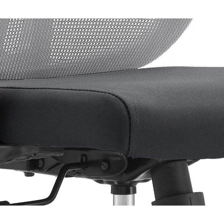 Alt View 6. LeisureMod - Nift Mesh Office Desk Chair with Headrest, Adjustable Height, Tilt, Armrests & Durable ABS Frame - White.