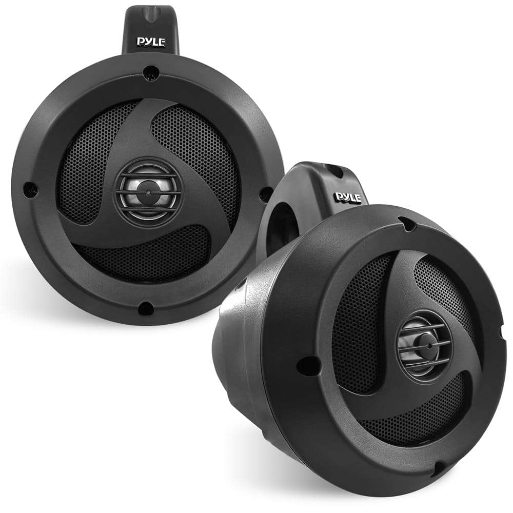 PYLE - 2-Way Waterproof Bluetooth Off-Road Speakers - Black