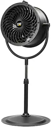 Front. Caterpillar - Caterpillar CF-HVPD-14AC-BK 14" Blade High-Velocity Pedestal Drum Fan.