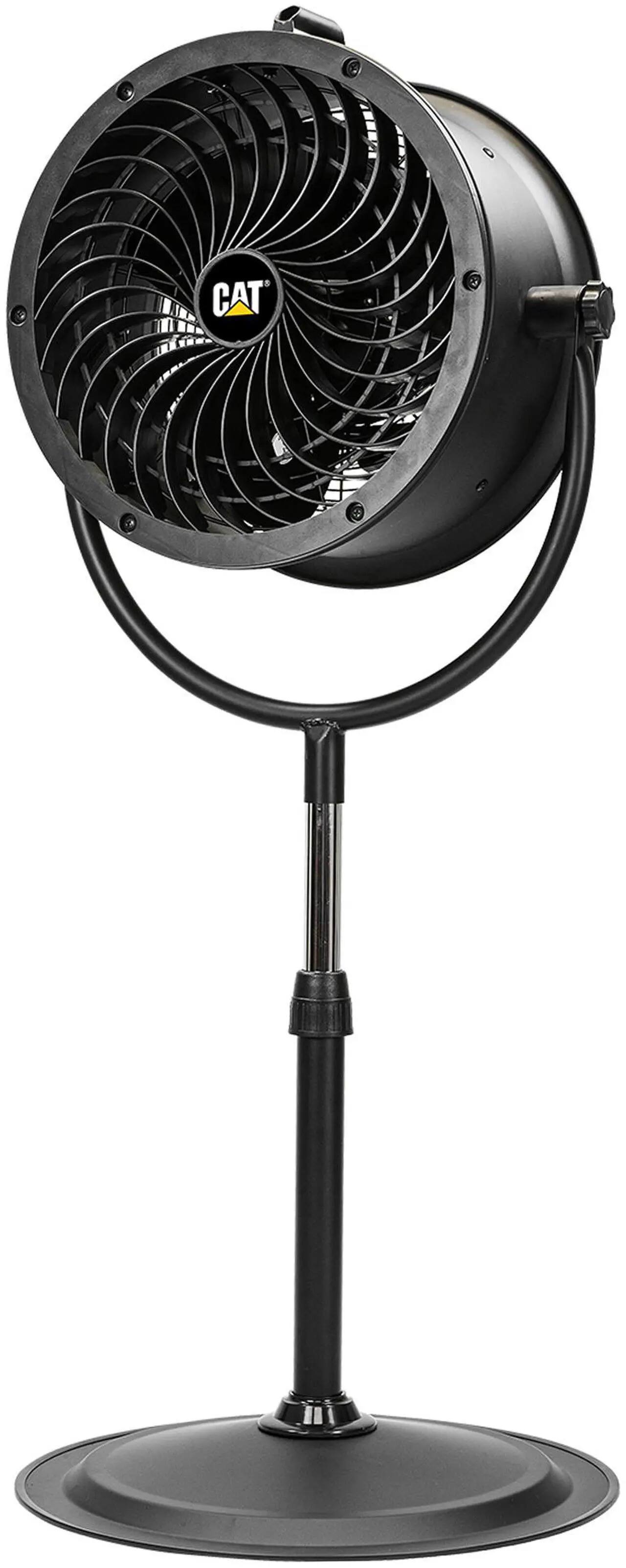 Front. Caterpillar - Caterpillar CF-HVPD-14AC-BK 14" Blade High-Velocity Pedestal Drum Fan.