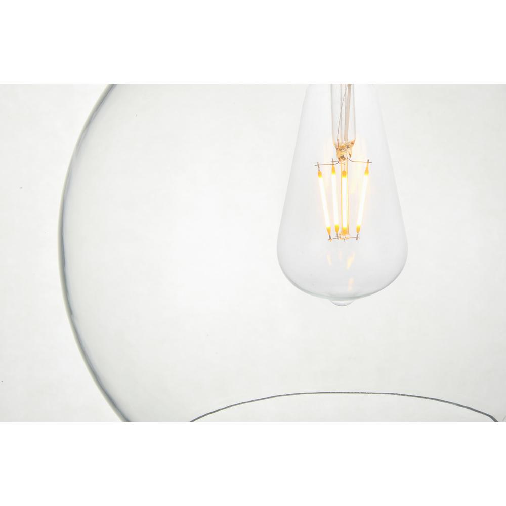 Back. Living District - Baxter 1 Light Black Flush Mount With Clear Glass - Black And Clear.