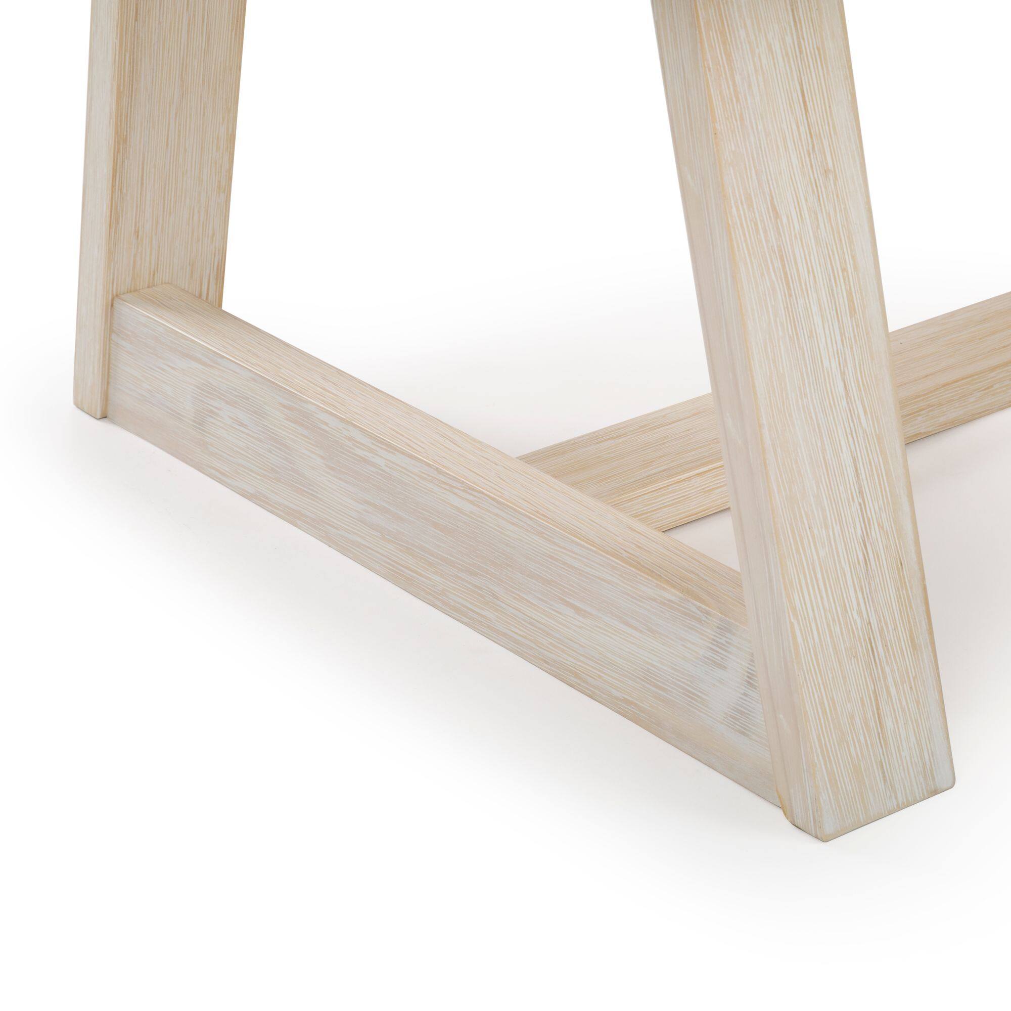Alt View 3. Plank+Beam - Classic Rectangular Coffee Table (40in x 20in / 1020mm x 510mm), White Sand Wirebrush - White Sand Wirebrush.