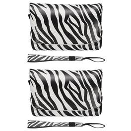 Unique Bargains - 2pcs Multi-Purpose Nylon Camera Storage Bags, Small Portable Pouch for CCD Camera and Travel - Black and White