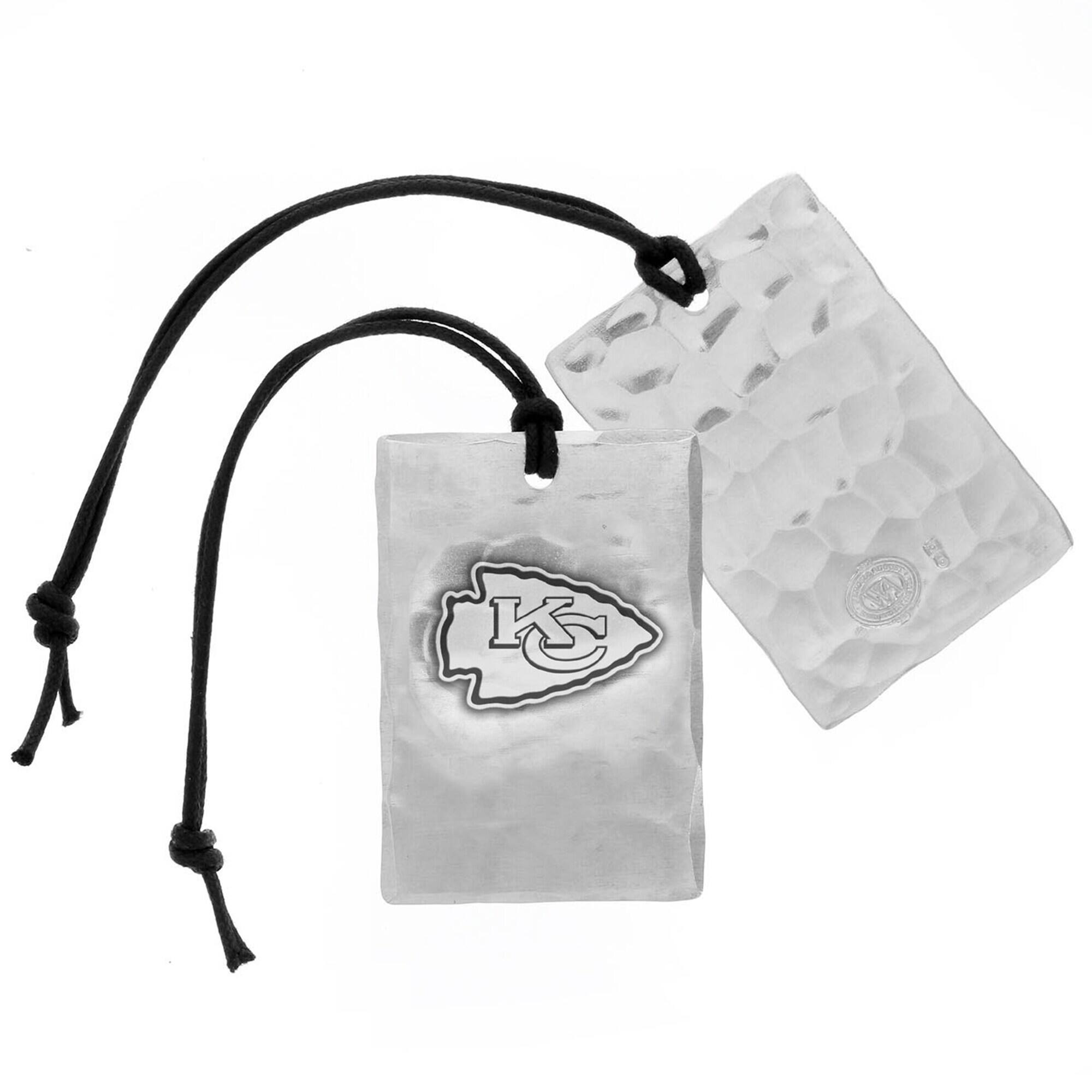 Front. Wendell August Forge - Kansas City Chiefs Bag Tag - Silver.